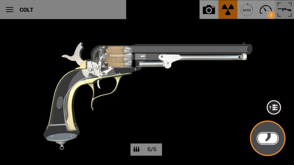 Colt in xray in weapons of heroes gun game